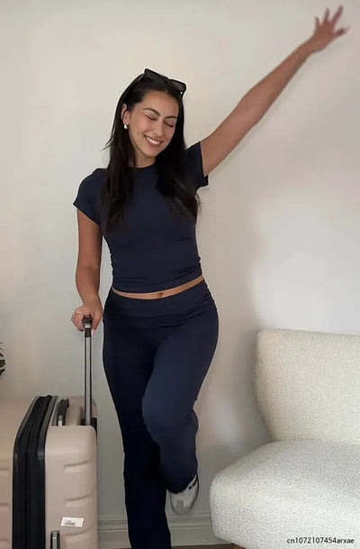 Sunny Chic: Casual Summer Tracksuit Set