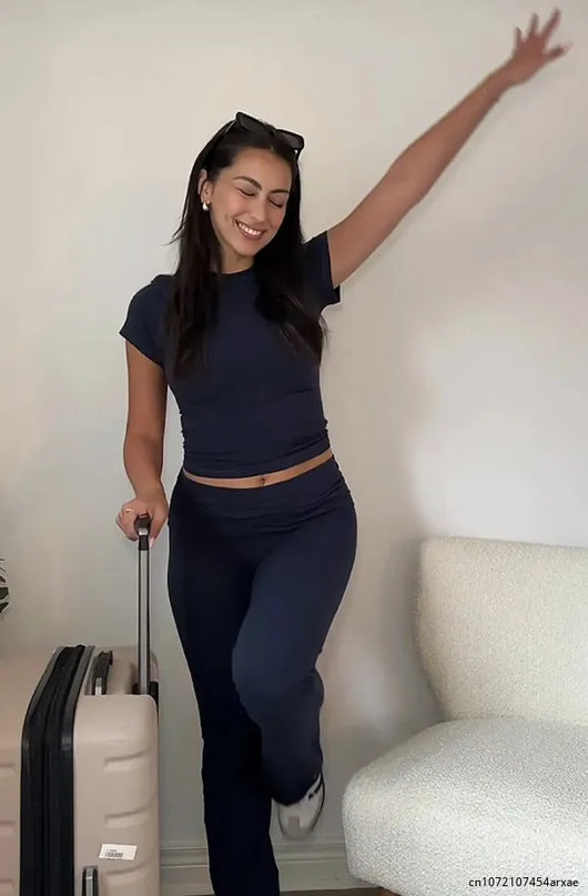 Sunny Chic: Casual Summer Tracksuit Set